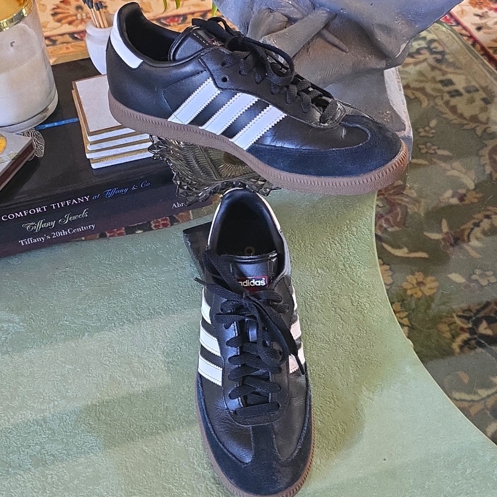 Adidas Samba Black with White Stripes